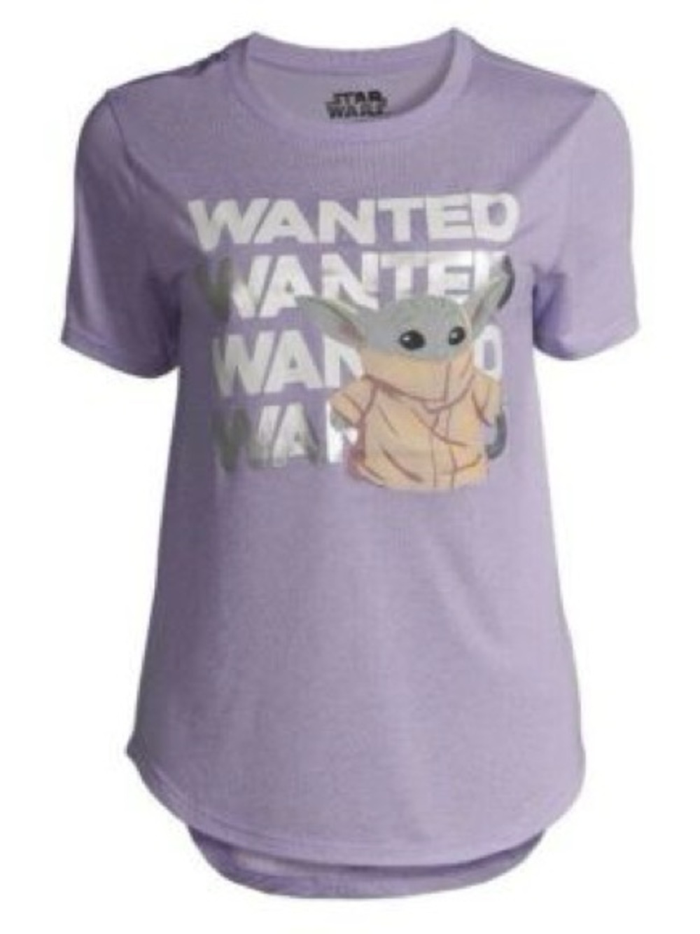 Star Wars Lavender Graphic 'Wanted' The Child Short Sleeve Tee
